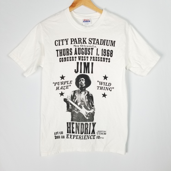 Hanes Tops - Jimi Hendrix Vintage City Park Stadium Concert Tee